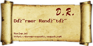 Dörmer Renátó névjegykártya