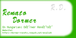 renato dormer business card